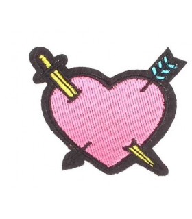 Thermocolant -  Coeur Rose avec une épée et une flèche