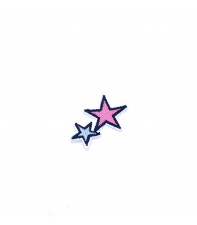 Thermocollant -  Étoile rose et bleu