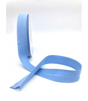 Biais Coton T27mm  BLEU CIEL