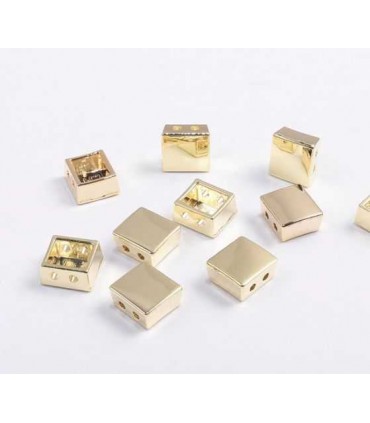 Perles carrées hématites OR