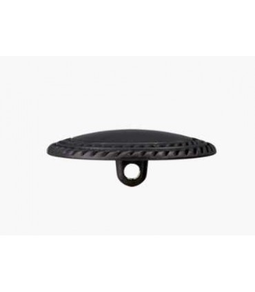 Bouton Metal sur pied 20mm NOIR bord ciselé