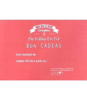 BON CADEAU : Valeur 100€