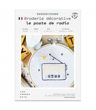 FRENCH KIT : Broderie Décorative : Poste de Radio
