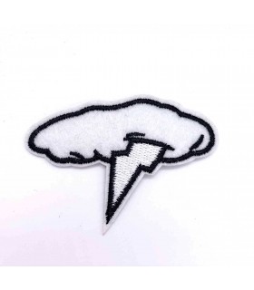 Thermocollant - Nuage blanc avec un éclair