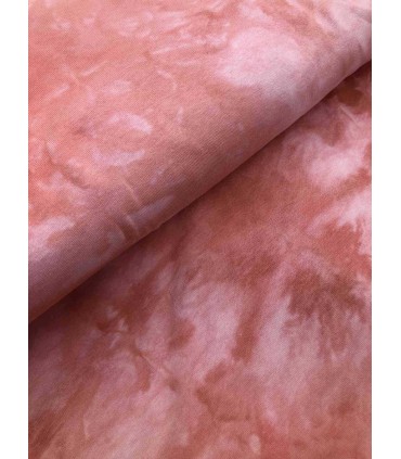 FRENCH TERRY  Tie and Dye CORAIL Oeko tex
