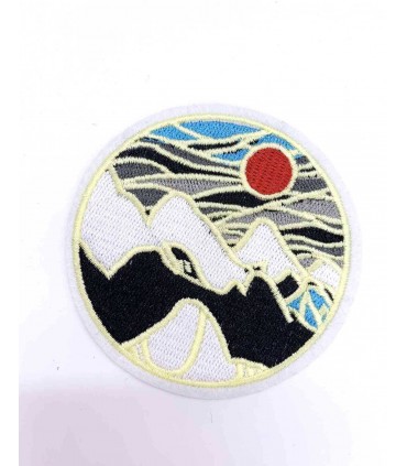 Thermocollant - Rond paysage Montagne Japonaise