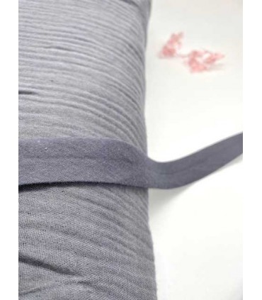 Biais Double Gaze 27mm - ANTHRACITE