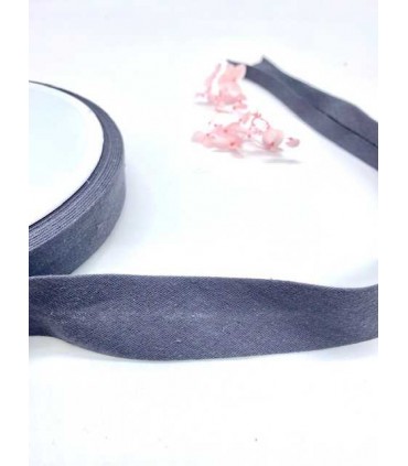 Biais Double Gaze 27mm - ANTHRACITE