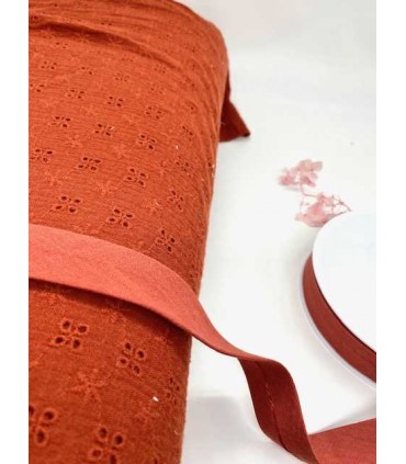 Biais Double Gaze 27mm - TERRACOTTA