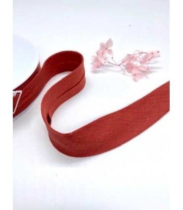 Biais Double Gaze 27mm - TERRACOTTA