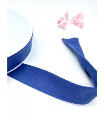 Biais Double Gaze 27mm - INDIGO