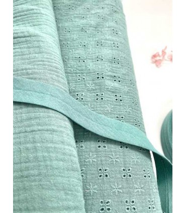 Biais Double Gaze 27mm - EUCALYPTUS