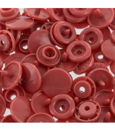 BABY SNAP : Pressions rondes VIEUX ROSE