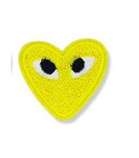 Thermocollant -"COMME DES G..." : Coeur Jaune