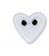 Thermocollant -"COMME DES GARÇONS" : Coeur Blanc