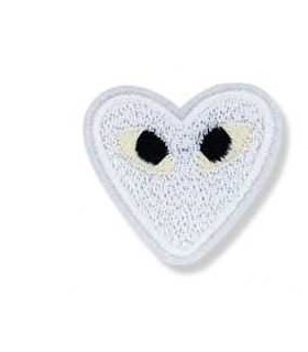 Thermocollant -"COMME DES GARÇONS" : Coeur Blanc