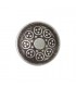 Bouton Métal Bombé à queue ARGENT 18mm
