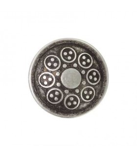 Bouton Métal Bombé à queue ARGENT 22mm