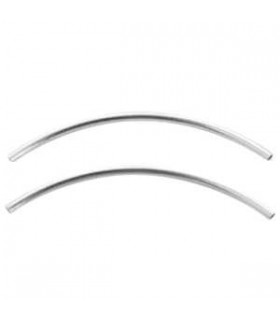 Perles Tubes - 2x50mm plaqué argent