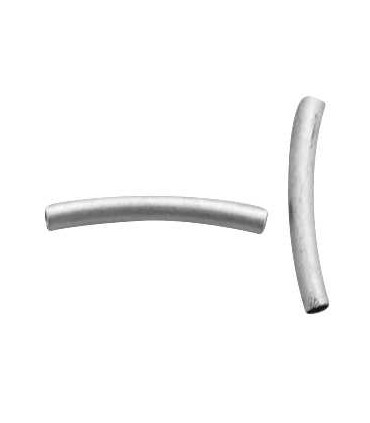 Perles Tubes -  4x30mm plaqué argent antique