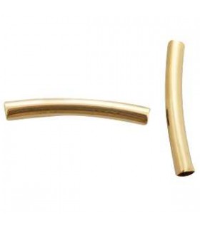 Perles Tubes -  4x30mm plaqué or