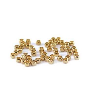 Perles à écraser 2mm plaqué OR