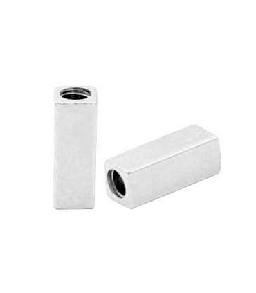 Perles :  Tube 8x3mm rectangulaire ARGENTÉ ANTIQUE