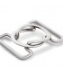 PRYM : Attache maillot de bain 25 mm - Plastique métallisé Argent