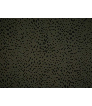 Twill de viscose KAKI motif panthére