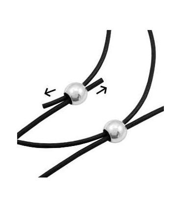 Perle stoppeur 6x4,7mm (Ø2mm) Argenté en acier inox