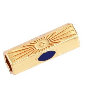 Perle Locket - OR et BLEU