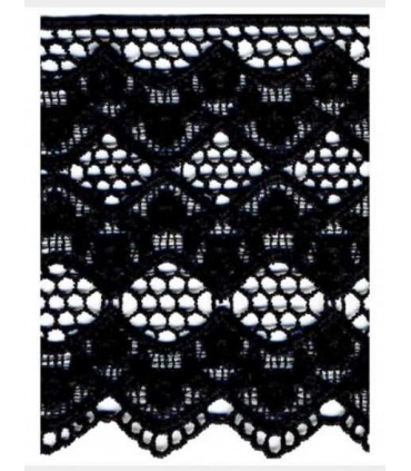 Guipure style Macramé NOIRE 10cm