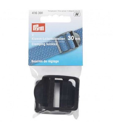 PRYM : Boucle de réglage plastique 30mm - NOIR