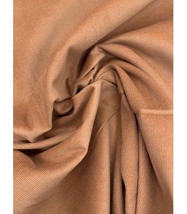 Velours coton milleraies - CARAMEL