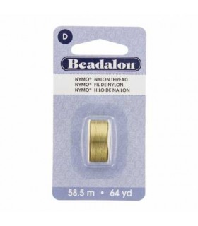 BEADALON : Fil silamide à perles OR