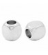 Perle : Cube Argentée DQ 4.7x4mm