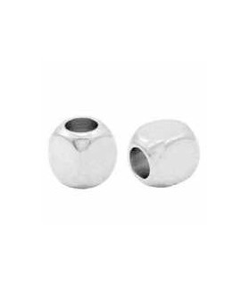 Perles : Cube  Argenté 3mm