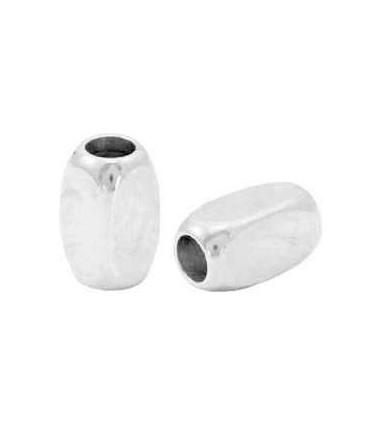 Perle : Rectangulaire argent 7.4mmx4mm