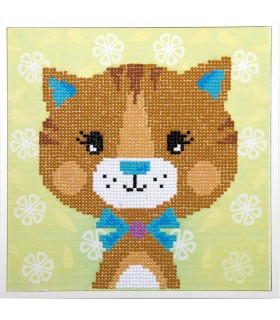 Kit Diamond Painting avec cadre - CHAT