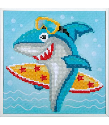 Kit Diamond Painting avec cadre - REQUIN