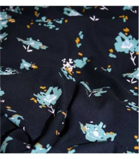 ÉGLANTINE et ZOÉ Crêpe de Viscose OCELLA Noir x 0.70m