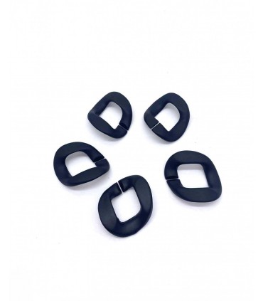 Maillon Acétate 33x40mm- NOIR