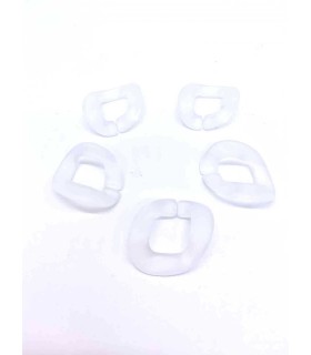 Maillon Acétate 33 x 40mm - TRANSPARENT
