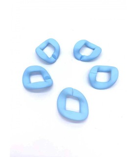 Maillon Acétate 33 x 40mm - BLEU CIEL