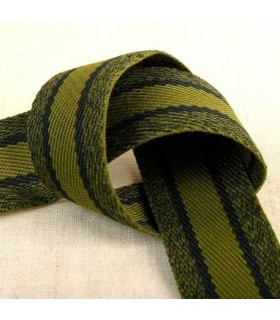 Sangle à sac KAKI et rayée MARINE