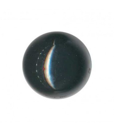 Bouton boule métal 25mm - NOIR