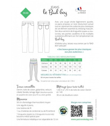 PATRONS LES BG: Jeans LE BAD BOY