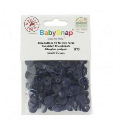 BABY SNAP : Pressions rondes BLEU Nuit