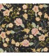 POPPY : Coton Enduit Paisley NOIR OEKO TEX
