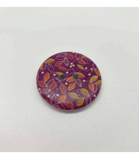 Bouton en bois Violet à feuille